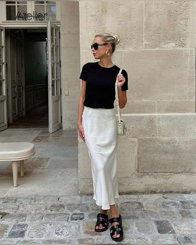 Julia | Satin-Maxirock für Damen