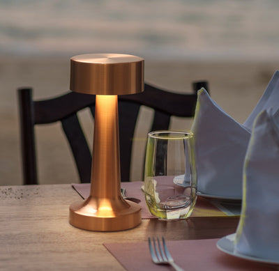 Lumaver | Elegante LED drahtlose Tischlampe - Kupferfinish