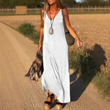 Riley - Lockeres Maxikleid in Weiß