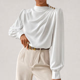 Susan - Elegante Bluse mit Lockerem Schnitt in Weiß