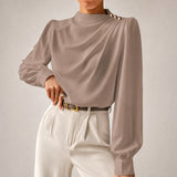 Susan - Elegante Bluse mit Lockerem Schnitt in Braun