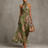 Emelia - Stilvolles Boho-Maxikleid in Grün