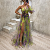 Rowe - Stilvolles Florales Maxikleid in Grün