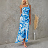 Tiffany - Geblümtes Midikleid in Blau