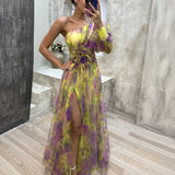 Rowe - Stilvolles Florales Maxikleid in Gelb