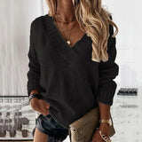 Pullover Damen Kuschelig Weich in Schwarz
