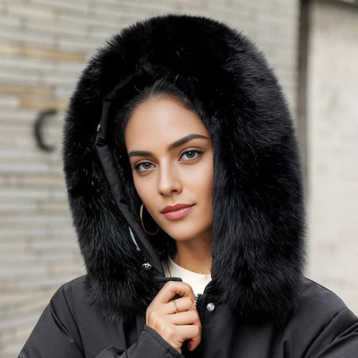 Jasmin™ - Gemütlicher Wintermantel mit Fellkapuze