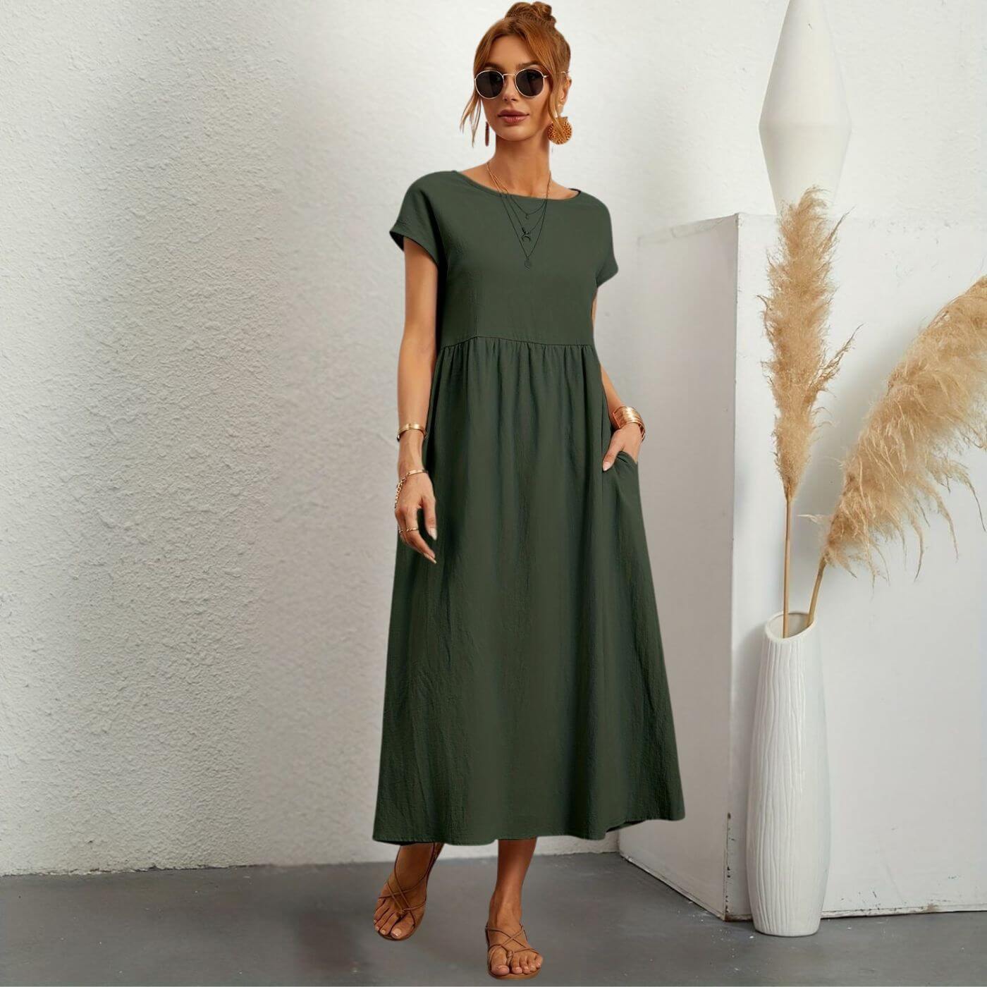 Josefine™ – Luftige Leinenkleid für entspannte Sommertage