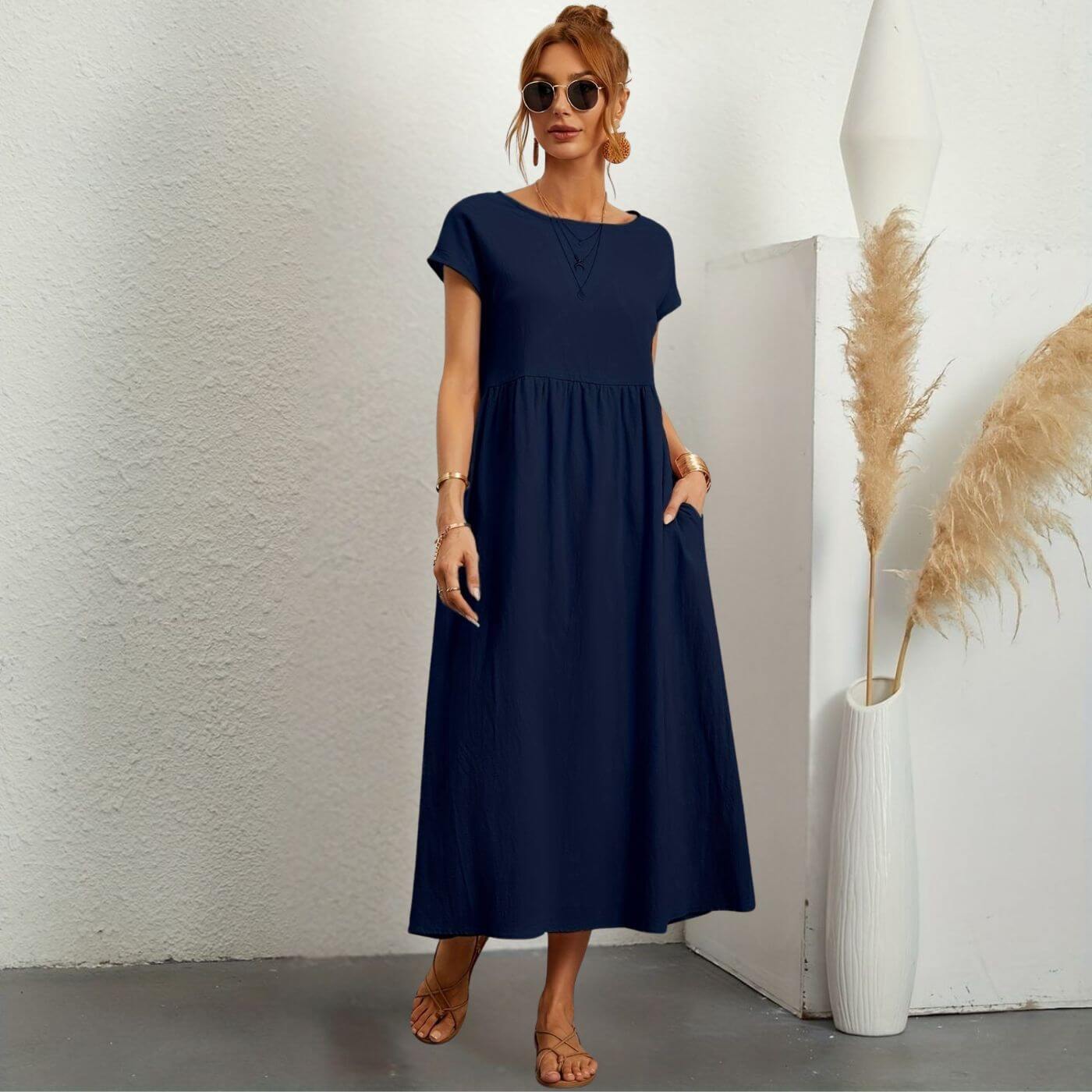 Josefine™ – Luftige Leinenkleid für entspannte Sommertage