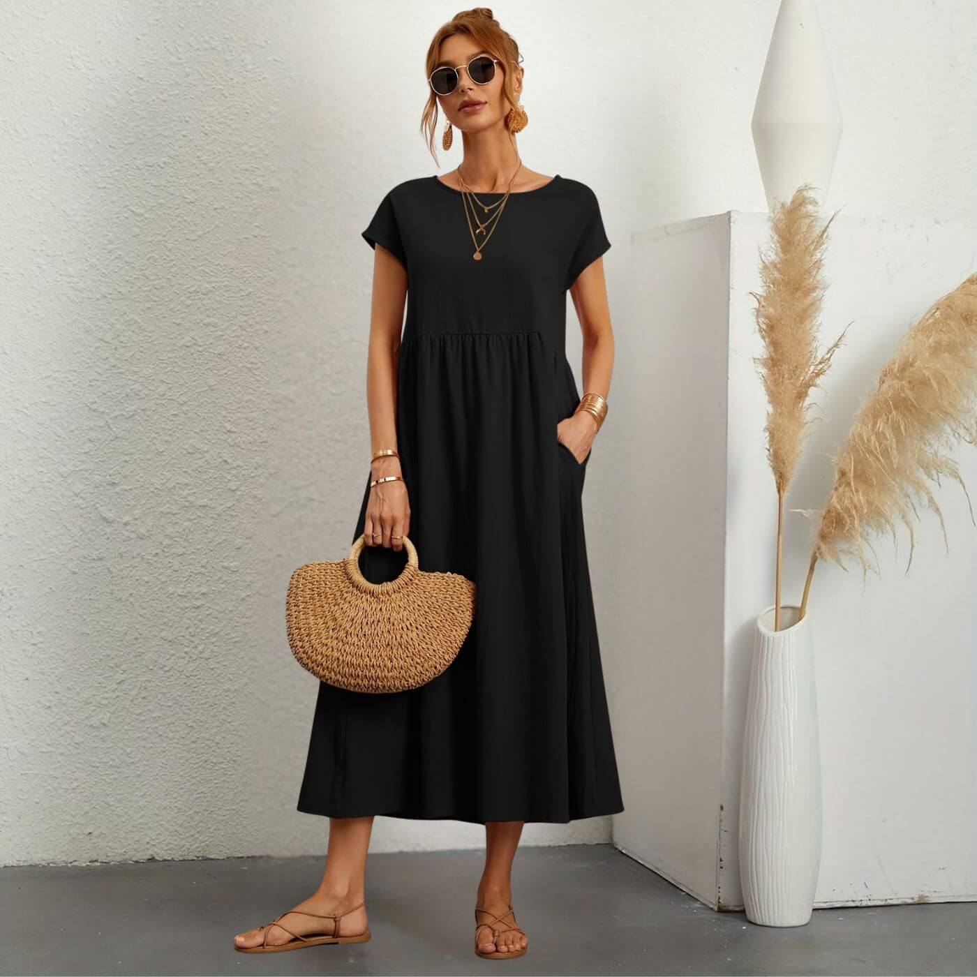 Josefine™ – Luftige Leinenkleid für entspannte Sommertage