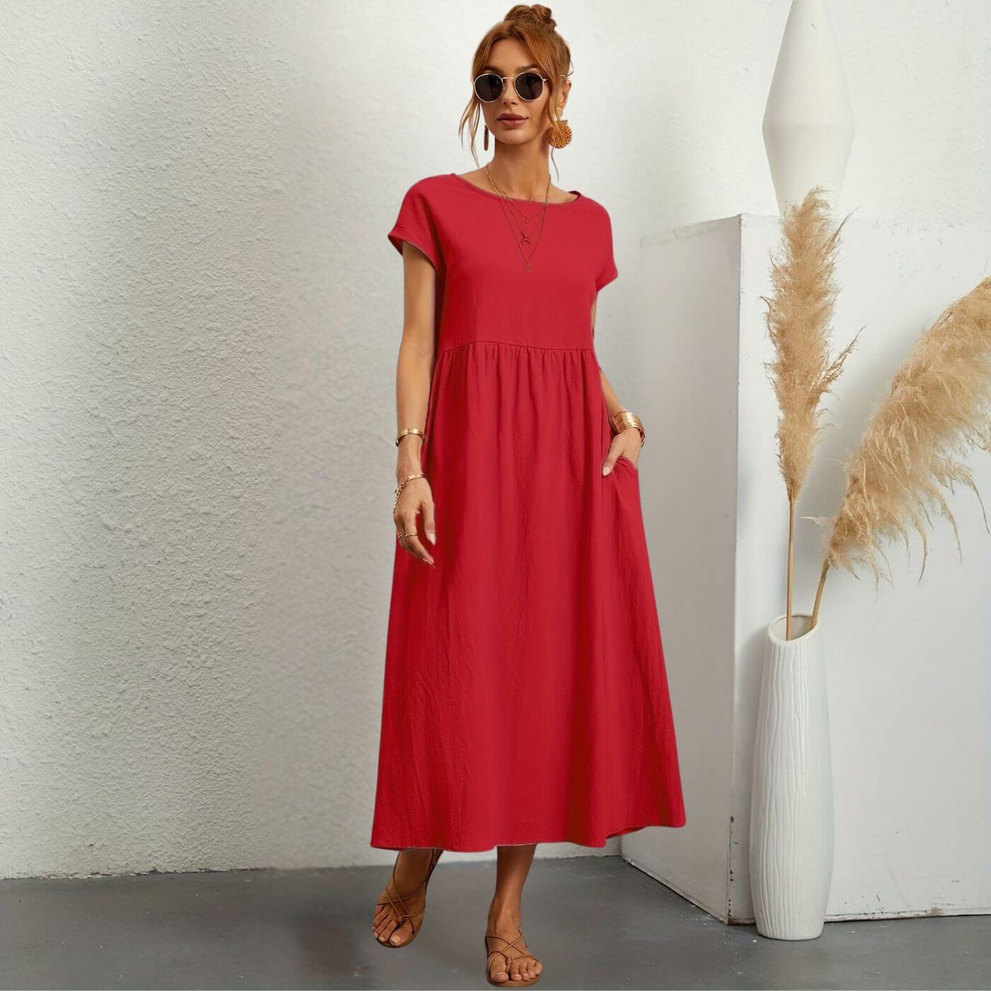 Josefine™ – Luftige Leinenkleid für entspannte Sommertage