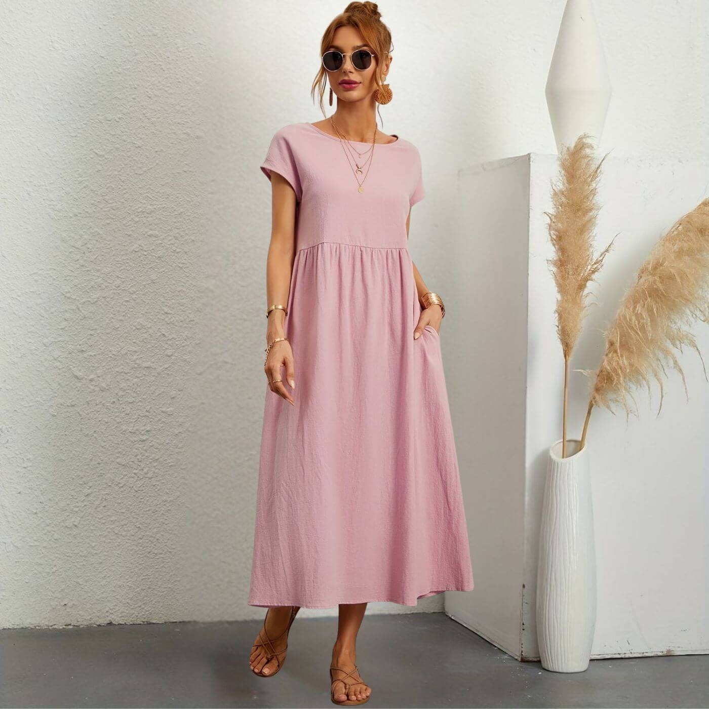 Josefine™ – Luftige Leinenkleid für entspannte Sommertage