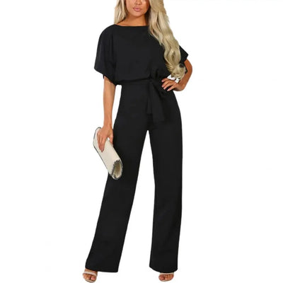 Lila - Hochgeschnürter Jumpsuit mit hoher Taille