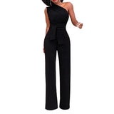 Jumpsuit Mit Einer Schulter - Jasmina in Schwarz