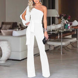 Jumpsuit Mit Einer Schulter - Katja in Weiß