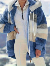 Kapuzenjacke In Midlänge - Theresa in Blau