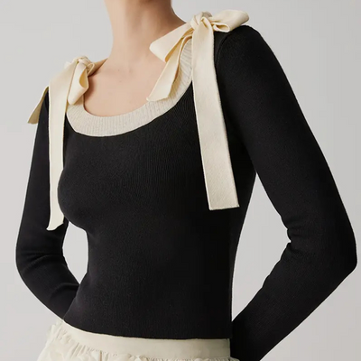 Schleifen-Top mit Rüschen | Feminin und Elegant | Perfekte Passform