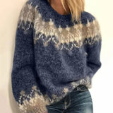 Klassischer Rundhalspullover - Xenia in Blau