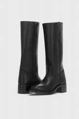 Kniehoher Schlupfstiefel - Jennifer in Schwarz