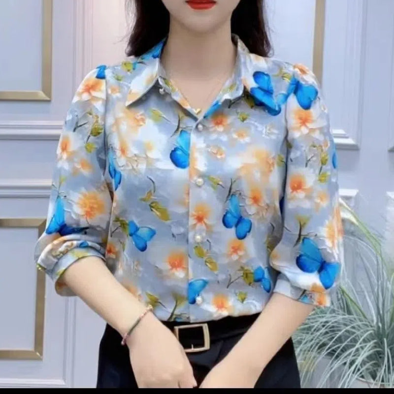 Avelena | Sommer Polo-Kragen Bürohemd