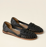 Damen Orthopädische Flache Leder Sandalen – Stilvolle Komfortsandalen in Schwarz