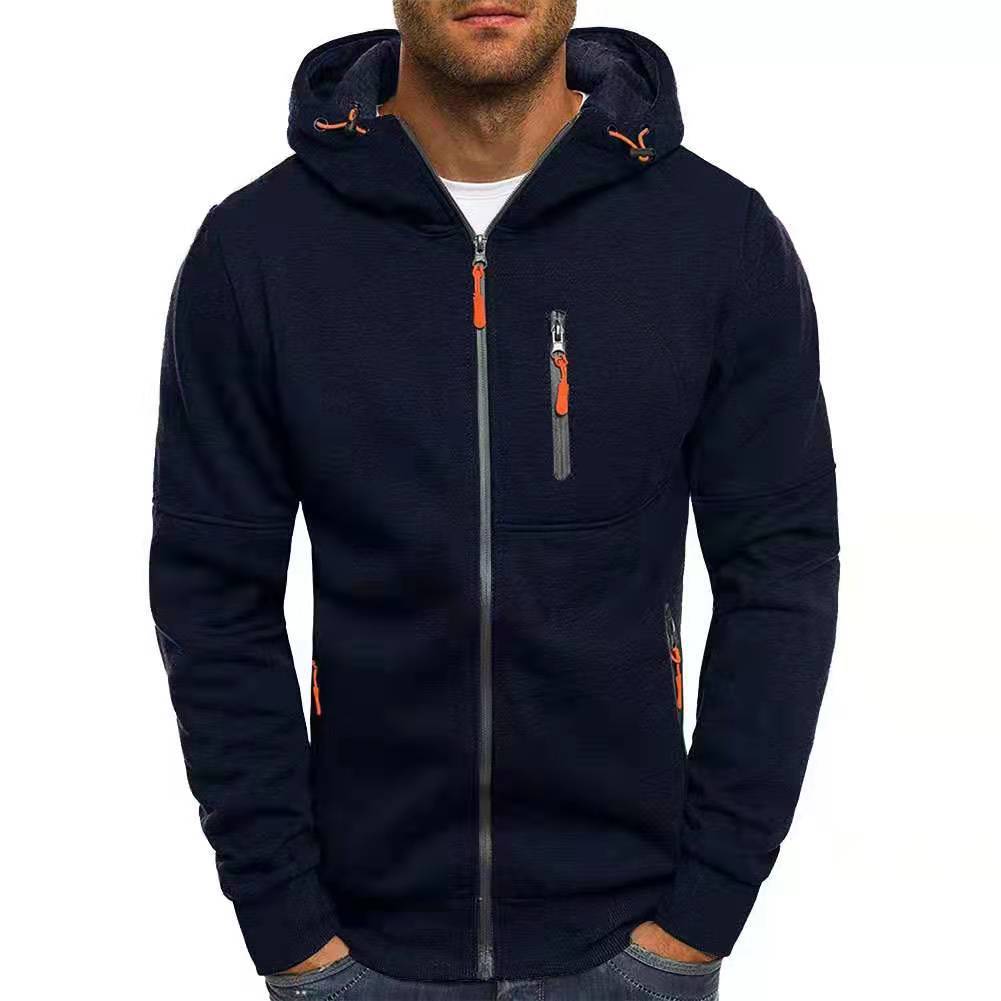 Sportliche Herren Strickjacke Mit Kapuze | Reißverschluss & Taschen
