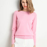 Langarm-Pullover Mit Rundhalsausschnitt - Katrin in Rosa