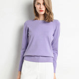 Langarm-Pullover Mit Rundhalsausschnitt - Katrin in Lila