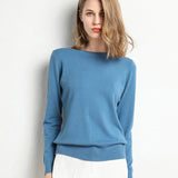 Langarm-Pullover Mit Rundhalsausschnitt - Katrin in Blau