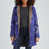 Lange Taillierte Kapuzenjacke - Philine in Lila