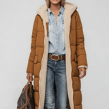 Langer Gesteppter Steppmantel - Alexa in Khaki