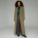 Langer Taillierter Mantel - Colleen in Khaki