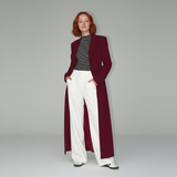 Langer Taillierter Mantel - Colleen in Rot