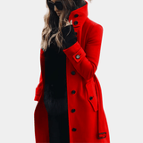 Langer Taillierter Trenchcoat - Alicia in Rot