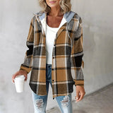 Lässige Hemdjacke Mit Kapuze - Felicia in Braun