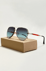 Leichte Aviator-Sonnenbrille - Marleen in Türkis