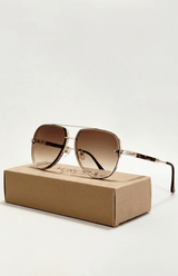 Leichte Aviator-Sonnenbrille - Marleen in Braun