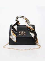 Lima Handtasche Damen | Braune Lederhandtasche mit Goldverschluss in Schwarz