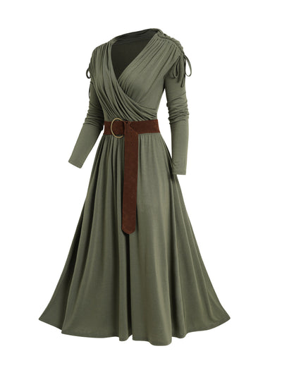 Avelena | Langärmliges Rüschen Mini-Kleid