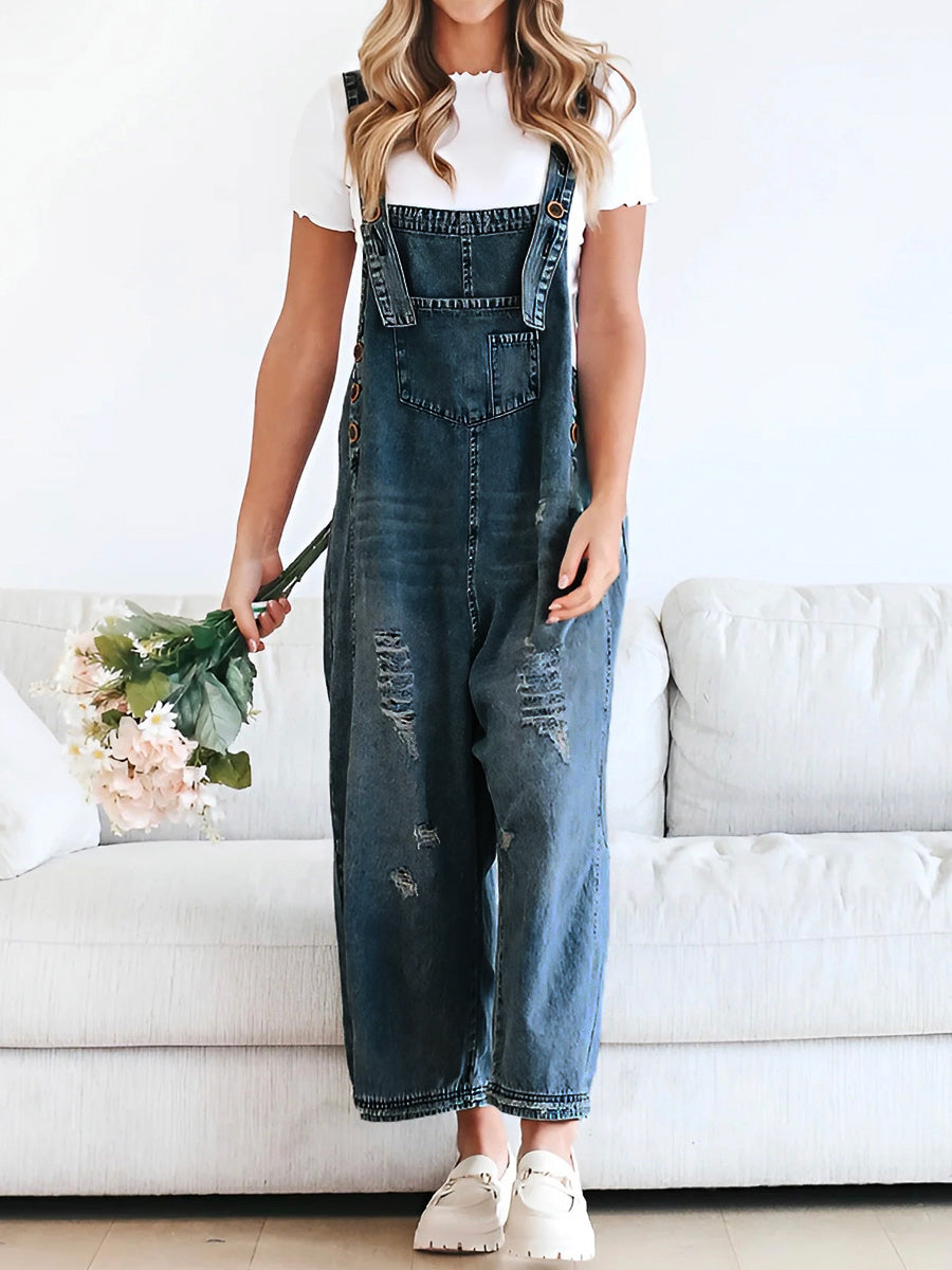 Denim Latzhose | Lässiger Look | Bequeme Passform