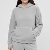 Loungewear-Set Mit Känguru-Tasche - Milana in Grau
