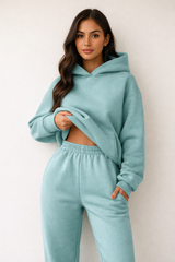 Loungewear-Set Mit Kapuze - Alexia in Minzgrün