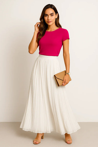 Luftiger langer Faltenrock