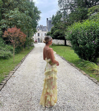 Eva | Maxikleid Sommer mit Rüschen für Damen – Festlich und Elegant