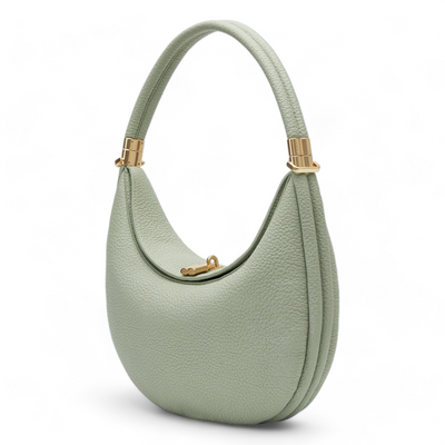 Emma | Ledertasche Damen aus Echtem Leder – Elegante Halbmondform in Onyx