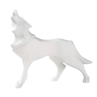 LupoForm – Geometrische Ulvenstatue mit scharfkantigem Design für moderne Räume