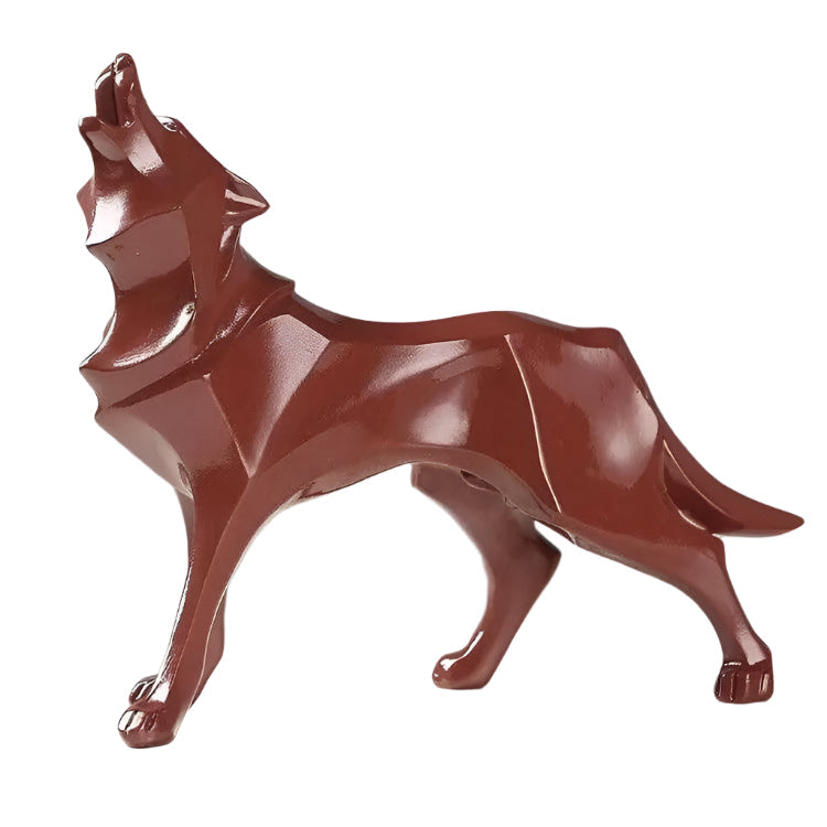 LupoForm – Geometrische Ulvenstatue mit scharfkantigem Design für moderne Räume