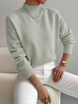 Amelie | Eleganter Und Warmer Rollkragenpullover Für Damen in Hellgrün