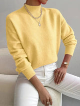 Amelie | Eleganter Und Warmer Rollkragenpullover Für Damen in Gelb
