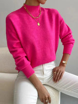 Amelie | Eleganter Und Warmer Rollkragenpullover Für Damen in Rosa